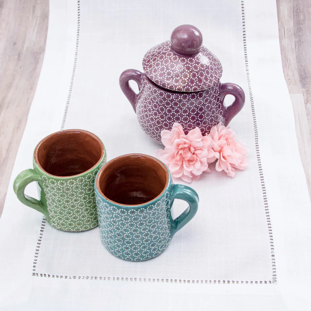 Fresh Linen Deshilado Table Runner