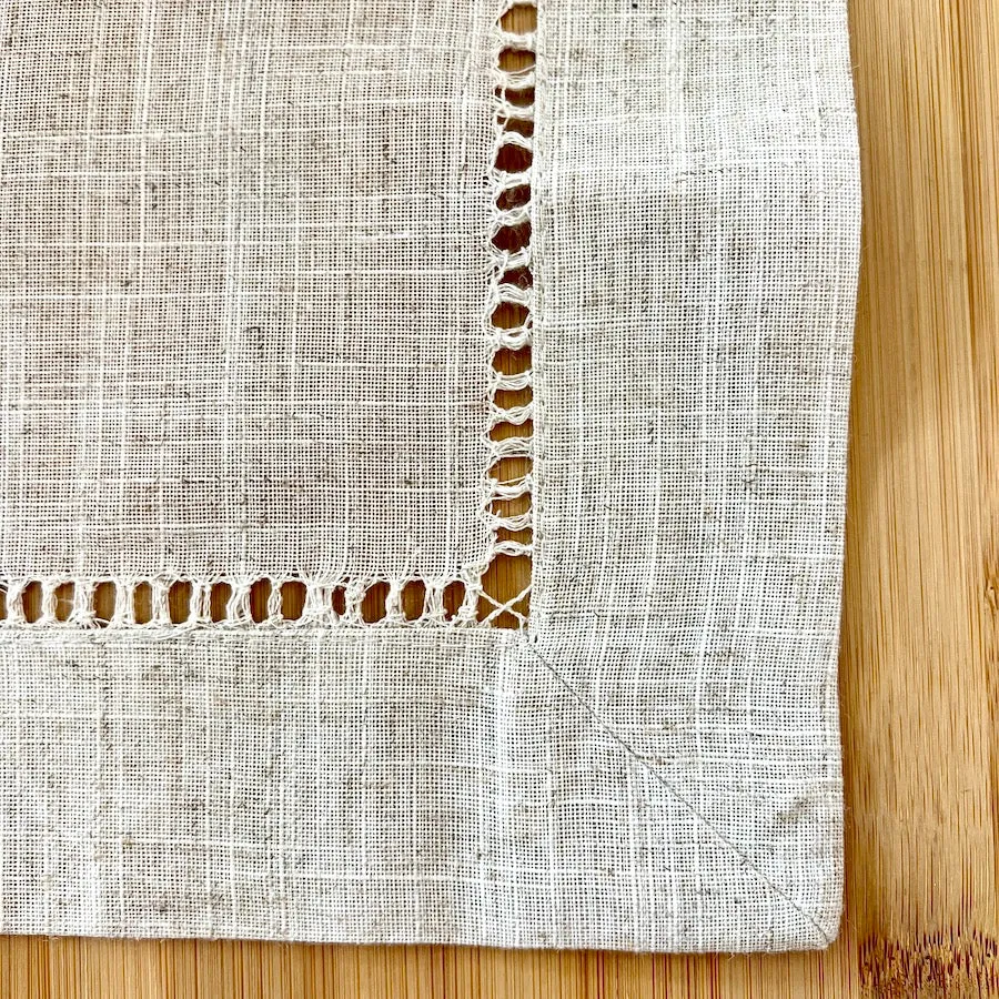 Fresh Linen Deshilado Table Runner