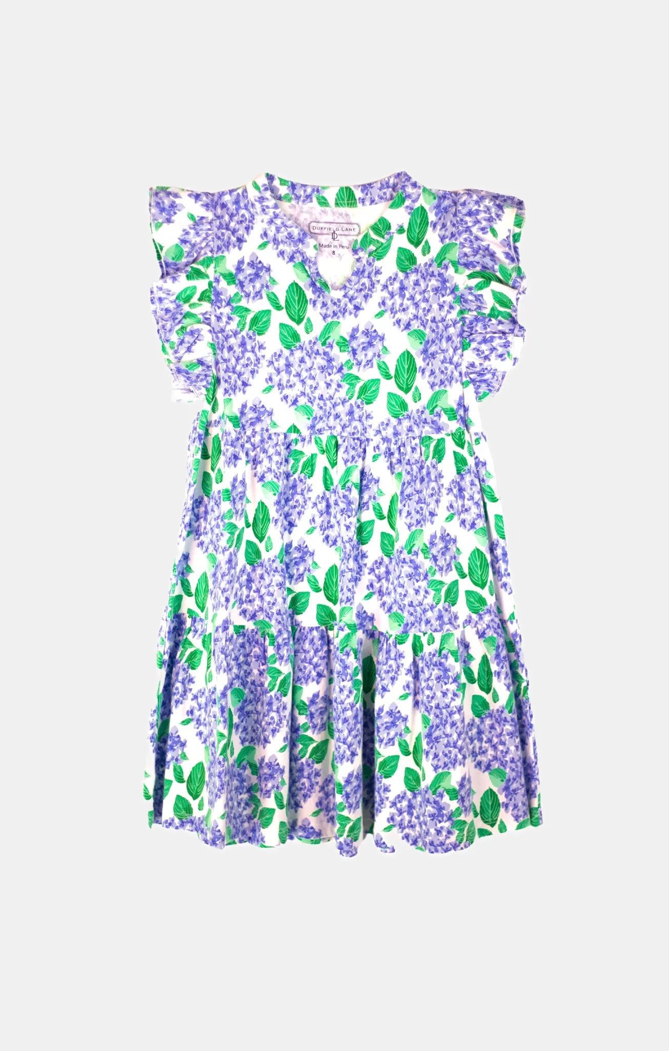 Girls Catarina Dress in Hydrangea Bloom