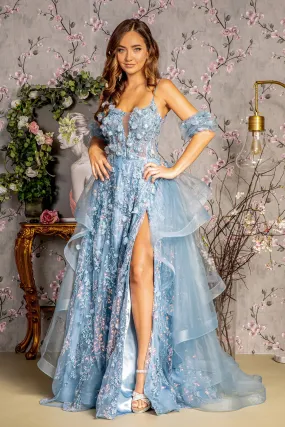 GLS BY GLORIA GL3358 Scoop A-Line Evening Dress
