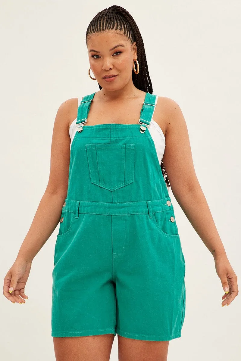 Green Denim Overall