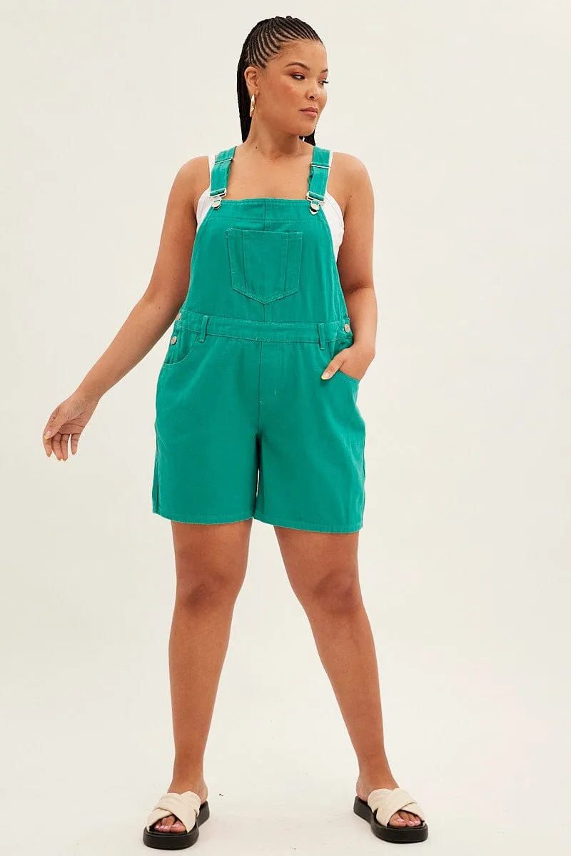 Green Denim Overall