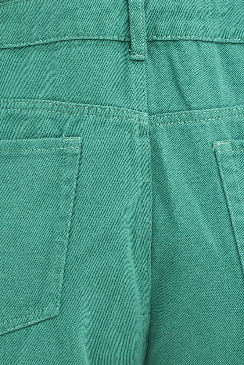 Green Denim Overall