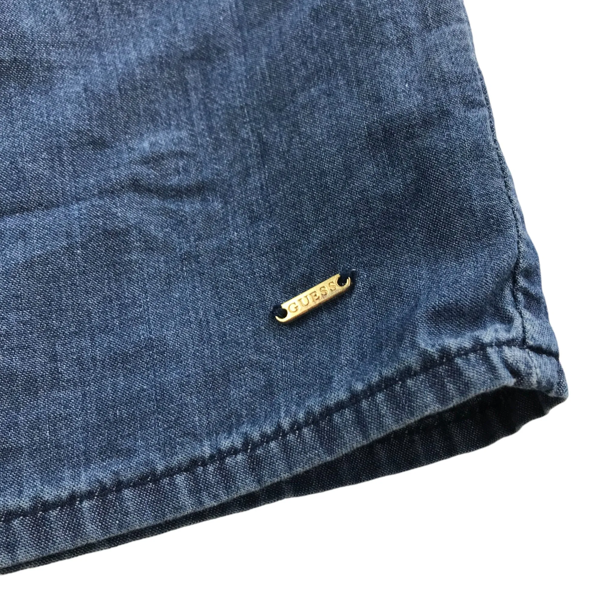 Guess dress women's S blue denim style