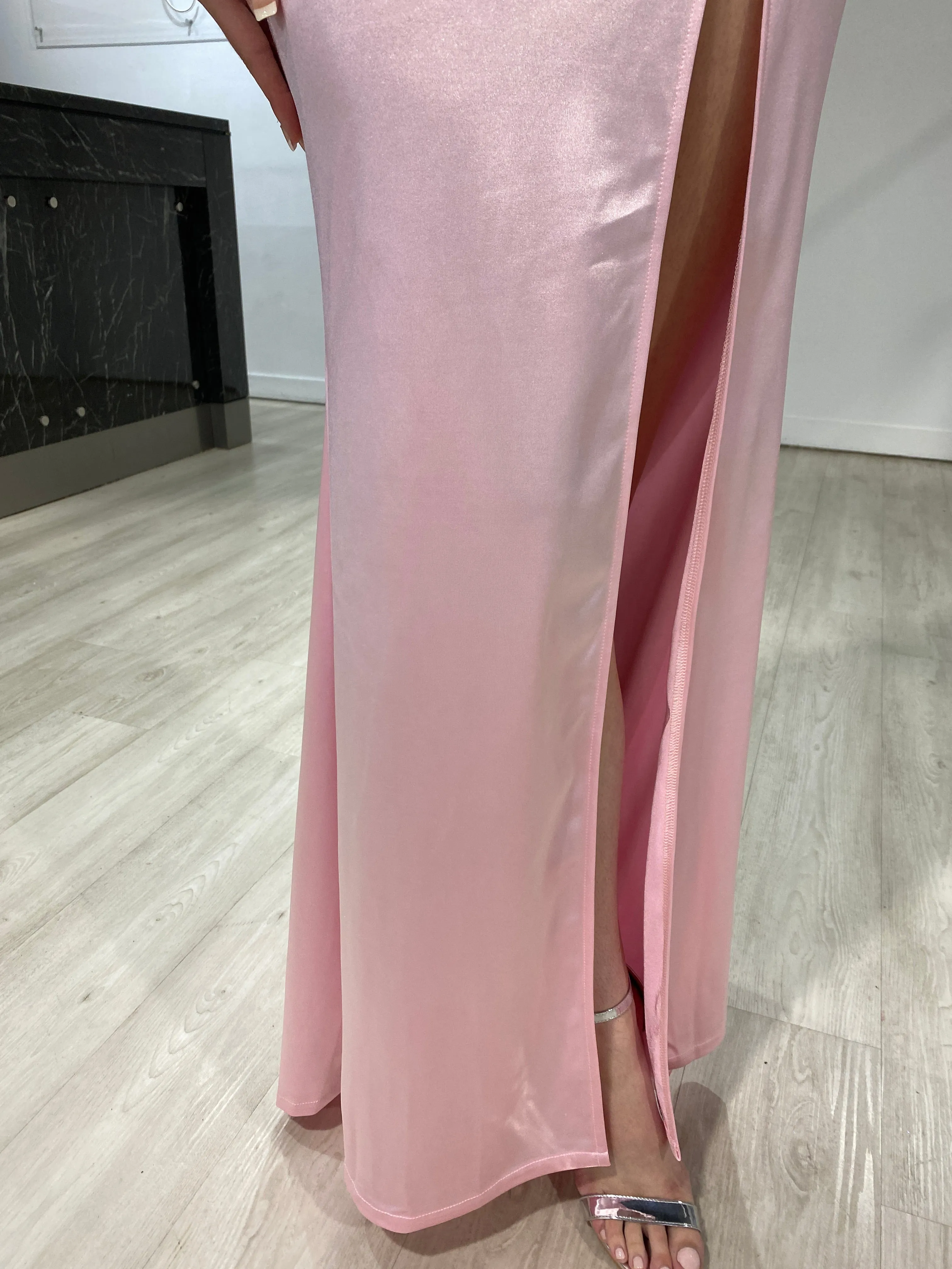Honey Couture MILEE Low Back Mermaid Evening Gown Dress with Leg Split