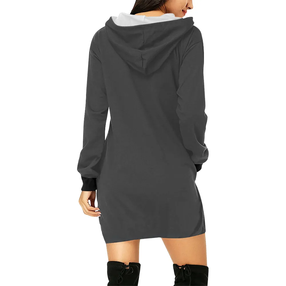 Hoodie Mini Dress - Can’t Breathe