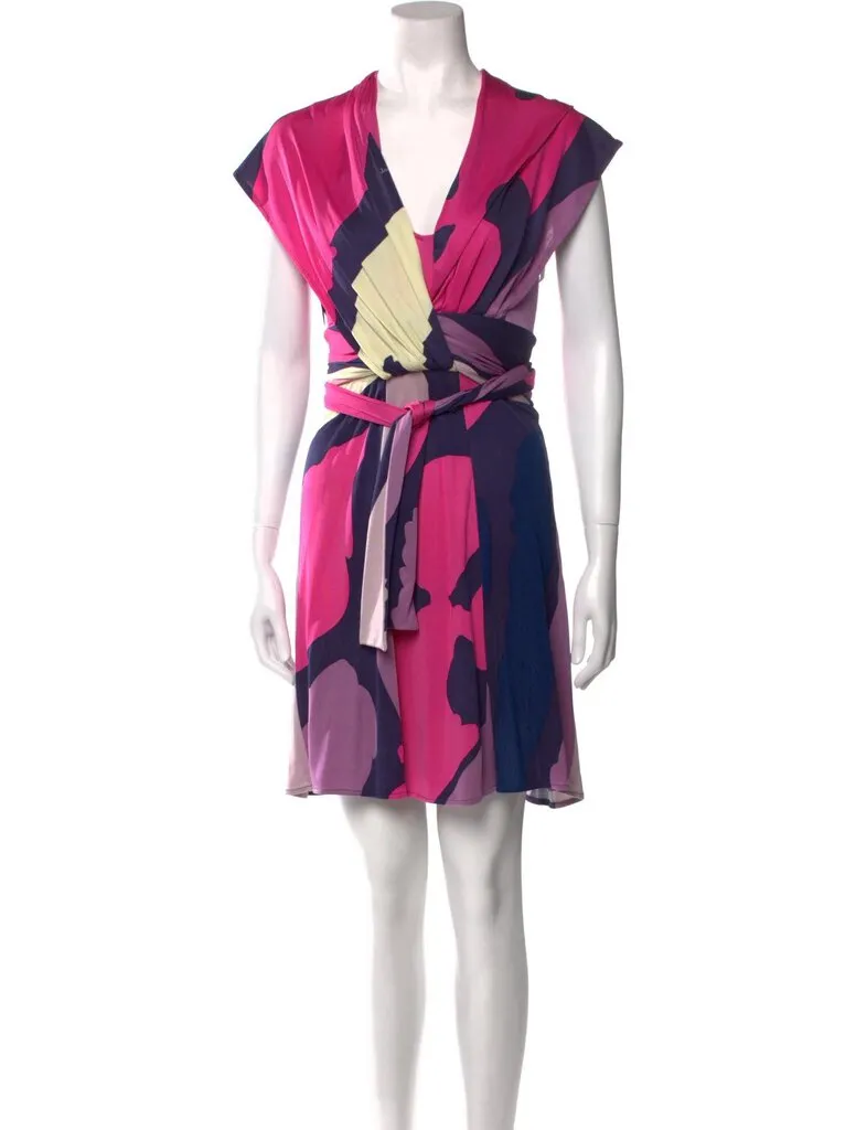 Issa London Silk Crossover Tie Dress - Size 6