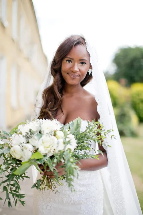 Lace Mermaid Wedding Dress With Swarovski Crystals (#PB144)