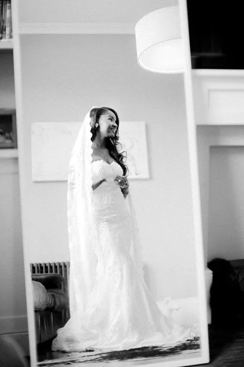Lace Mermaid Wedding Dress With Swarovski Crystals (#PB144)