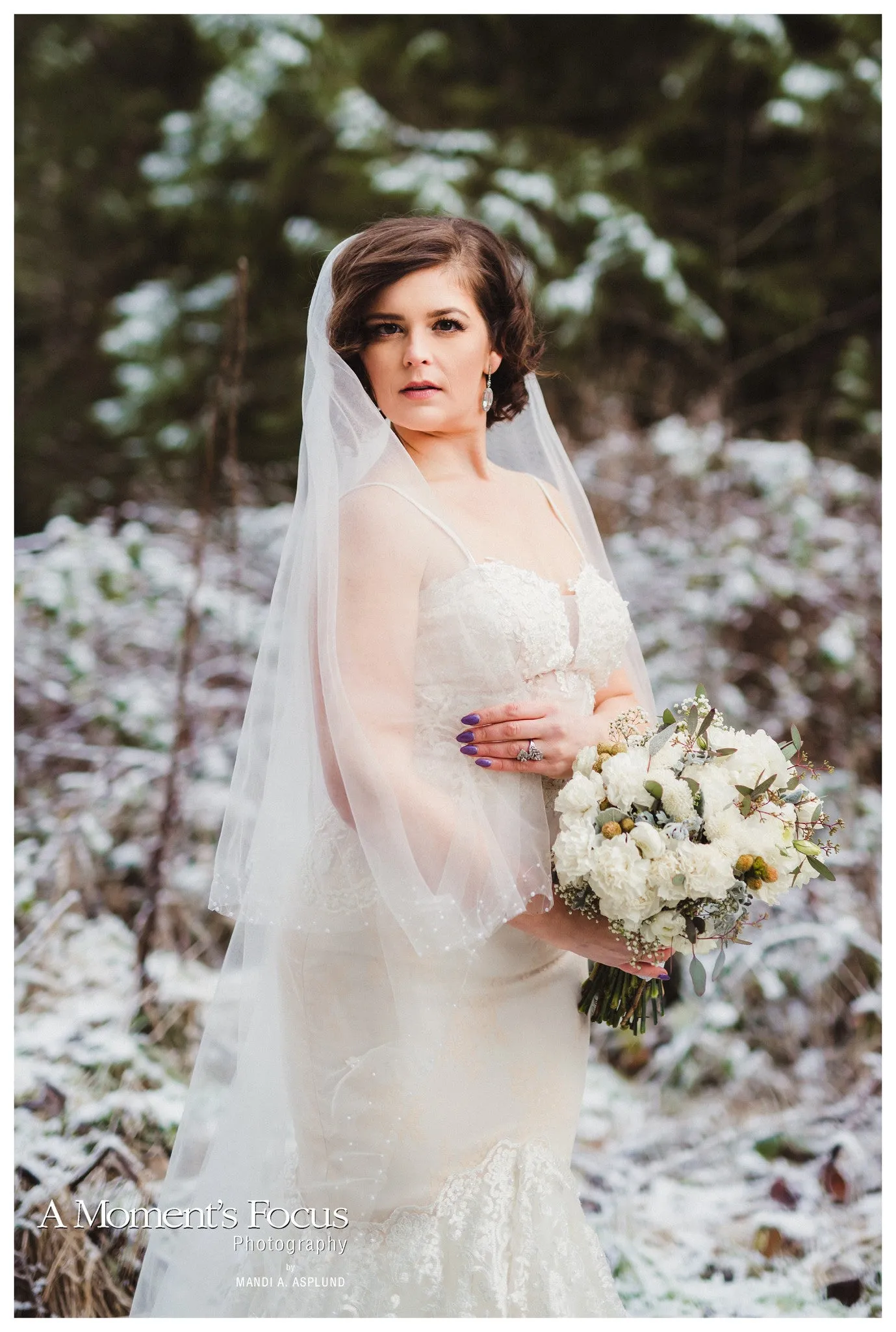 Lace Trumpet Spaghetti Strap Wedding Dress (#Sasha)