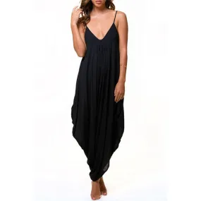 Long Bodysuit Fashion Summer Women's Harem Romper Jumpsuit