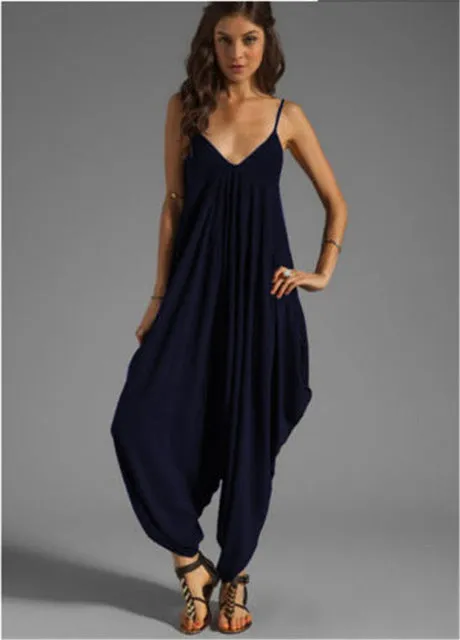 Long Bodysuit Fashion Summer Women's Harem Romper Jumpsuit