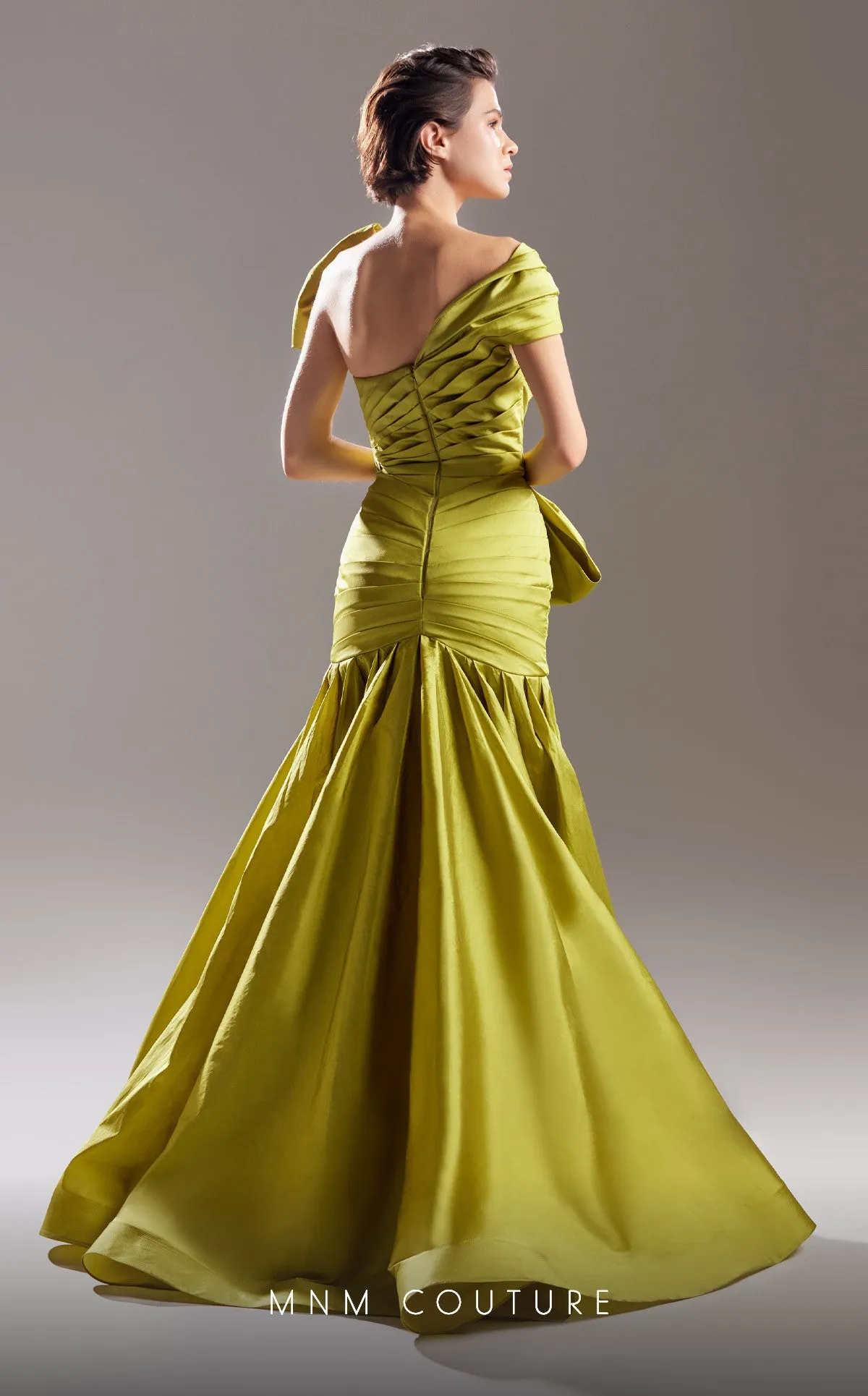 MNM Couture G1542 : Command Attention in a Dramatic Taffeta Mermaid Gown.