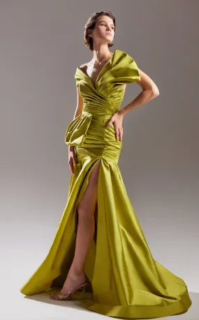 MNM Couture G1542 : Command Attention in a Dramatic Taffeta Mermaid Gown.