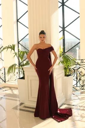 Nicoletta - NC1065 - Fitted One-Shoulder Mermaid Evening Gown