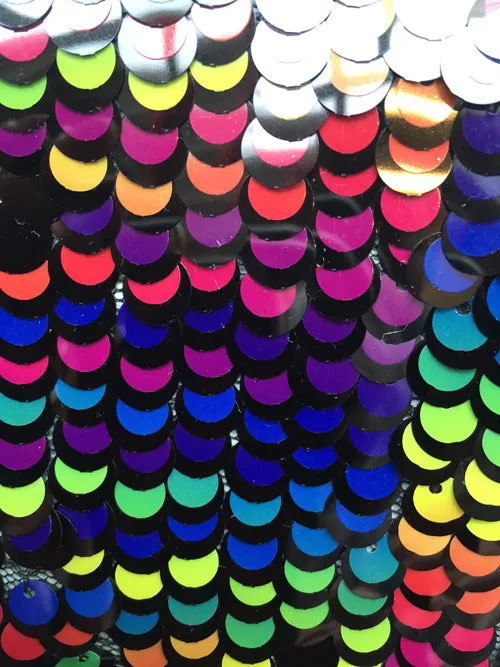 No.39 Rubiks Cube sequin multi-coloured V- Neck kaftan Gown