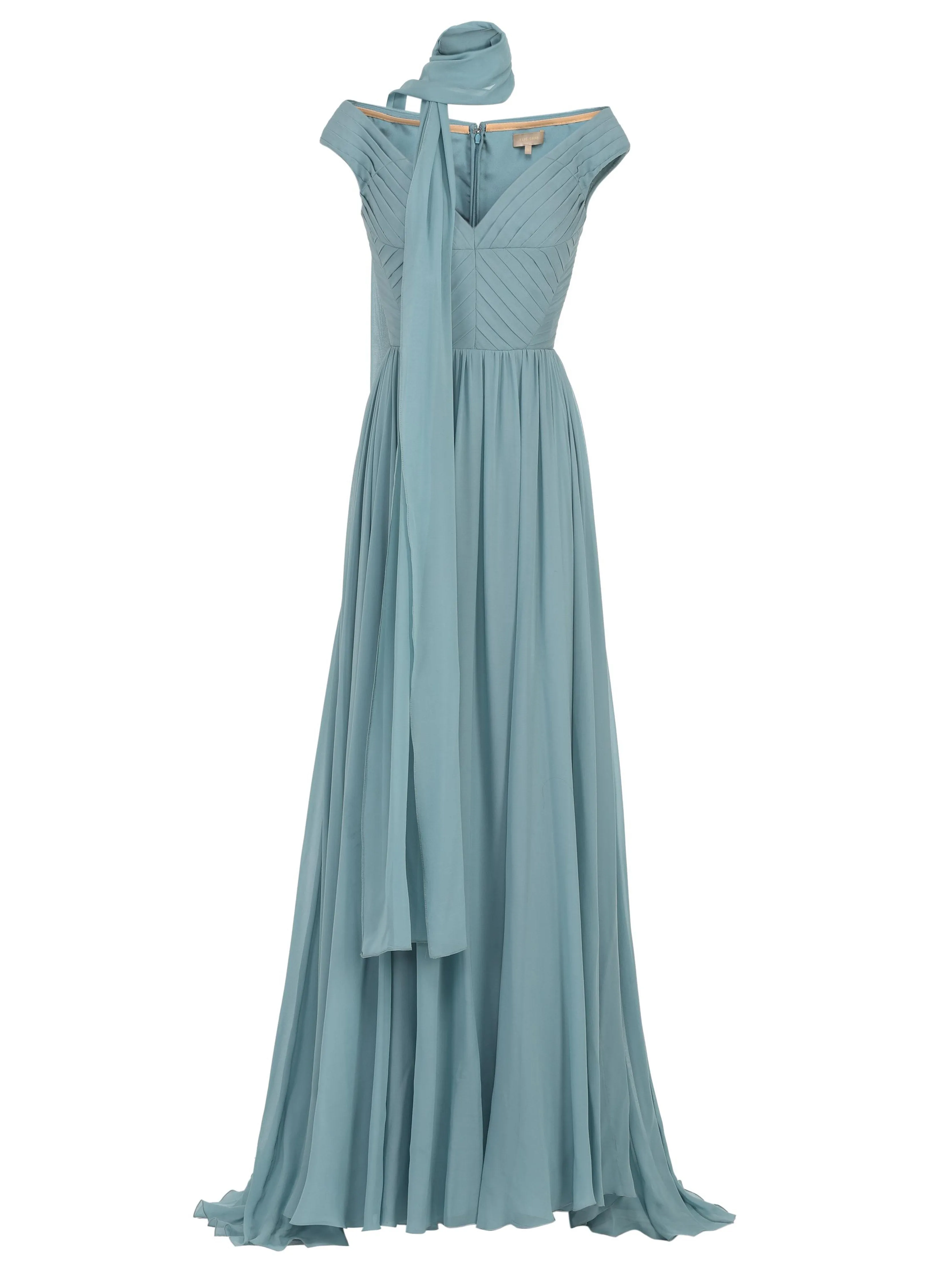 Off-The-Shoulder Silk Dress