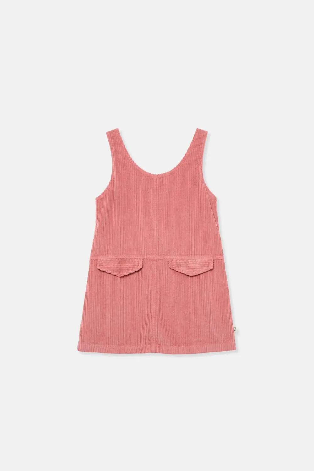 ORGANIC CORDUROY PINAFORE DRESS