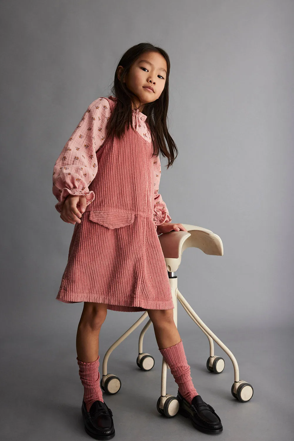 ORGANIC CORDUROY PINAFORE DRESS