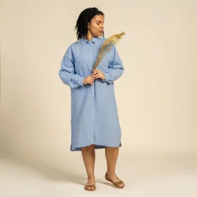 Oversize Shirt Dress Margo Cloudy Blue