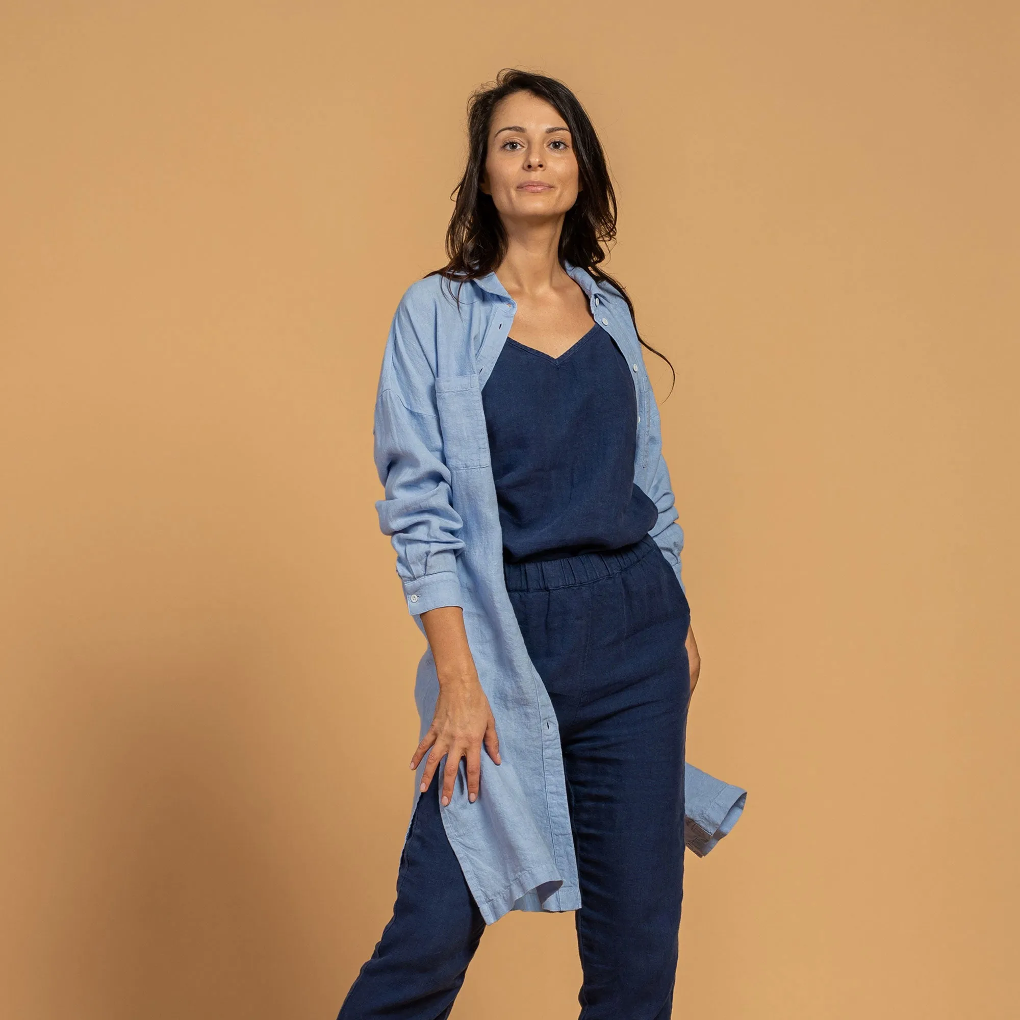 Oversize Shirt Dress Margo Cloudy Blue