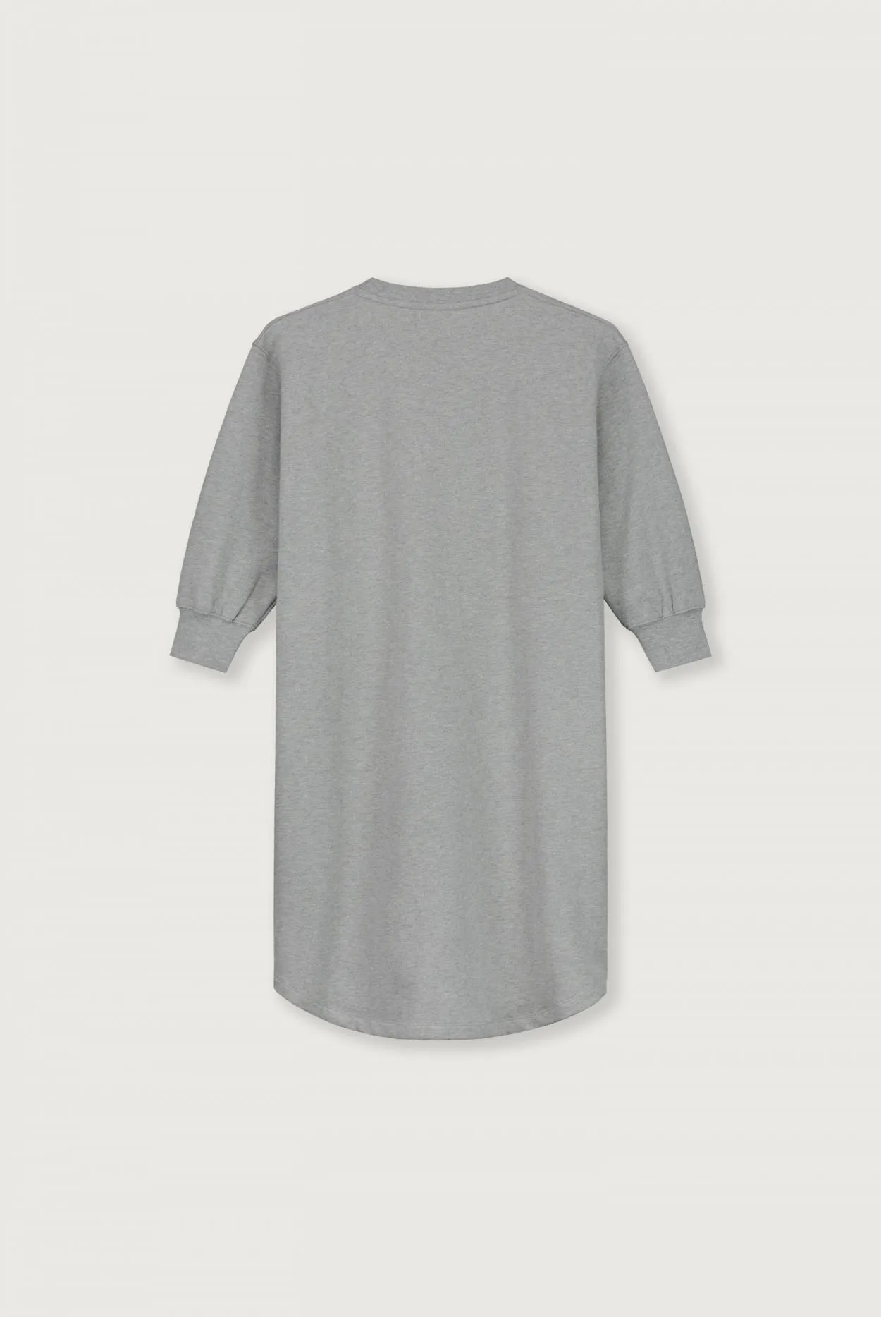 Oversized Circle-cut Dress | Grey Melange