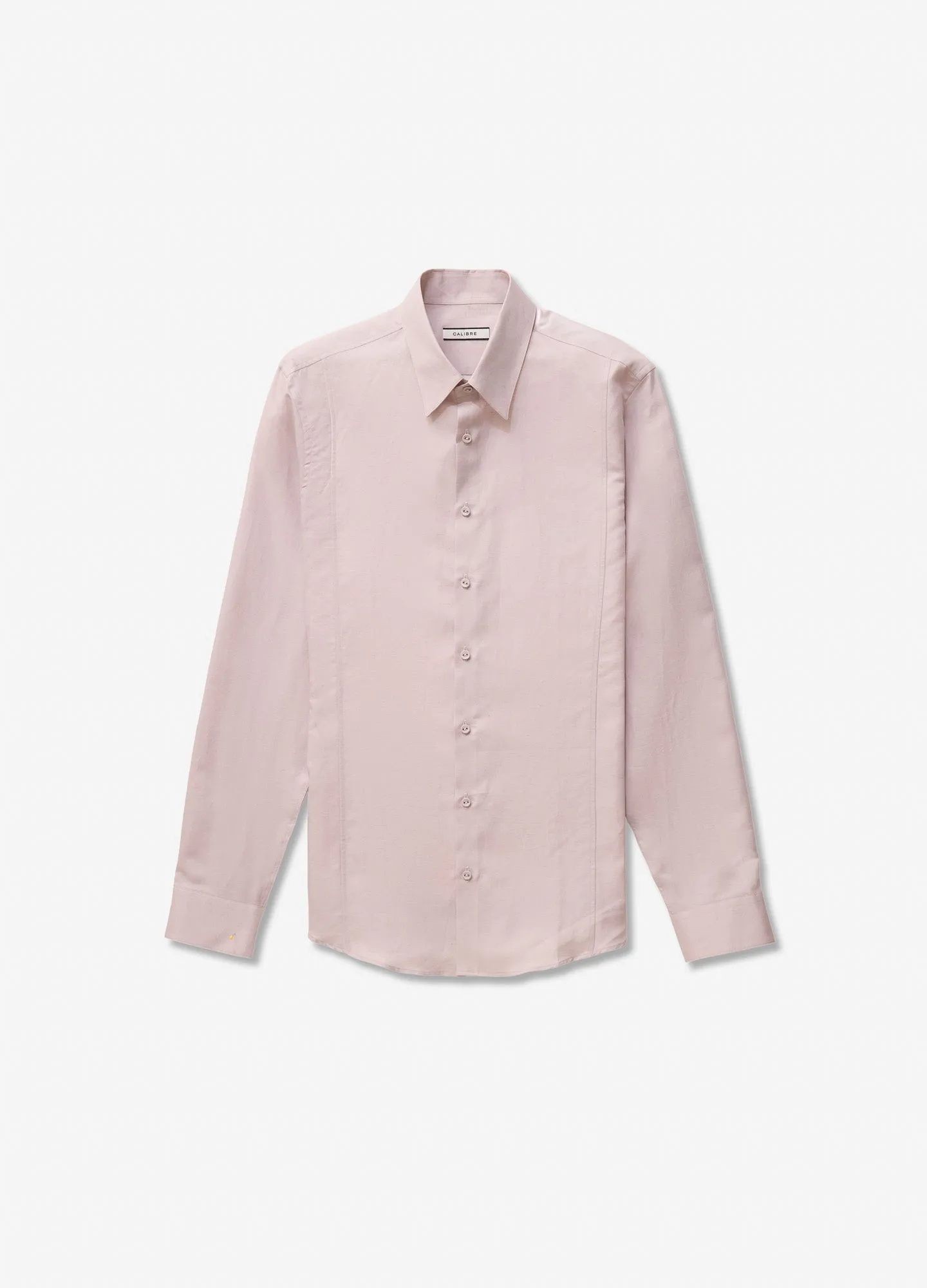 Panelled Cotton Linen Shirt Dusty Pink