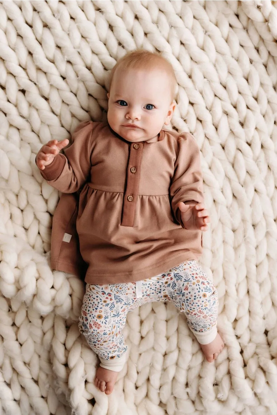 PNW Baby Button Dress - Rose