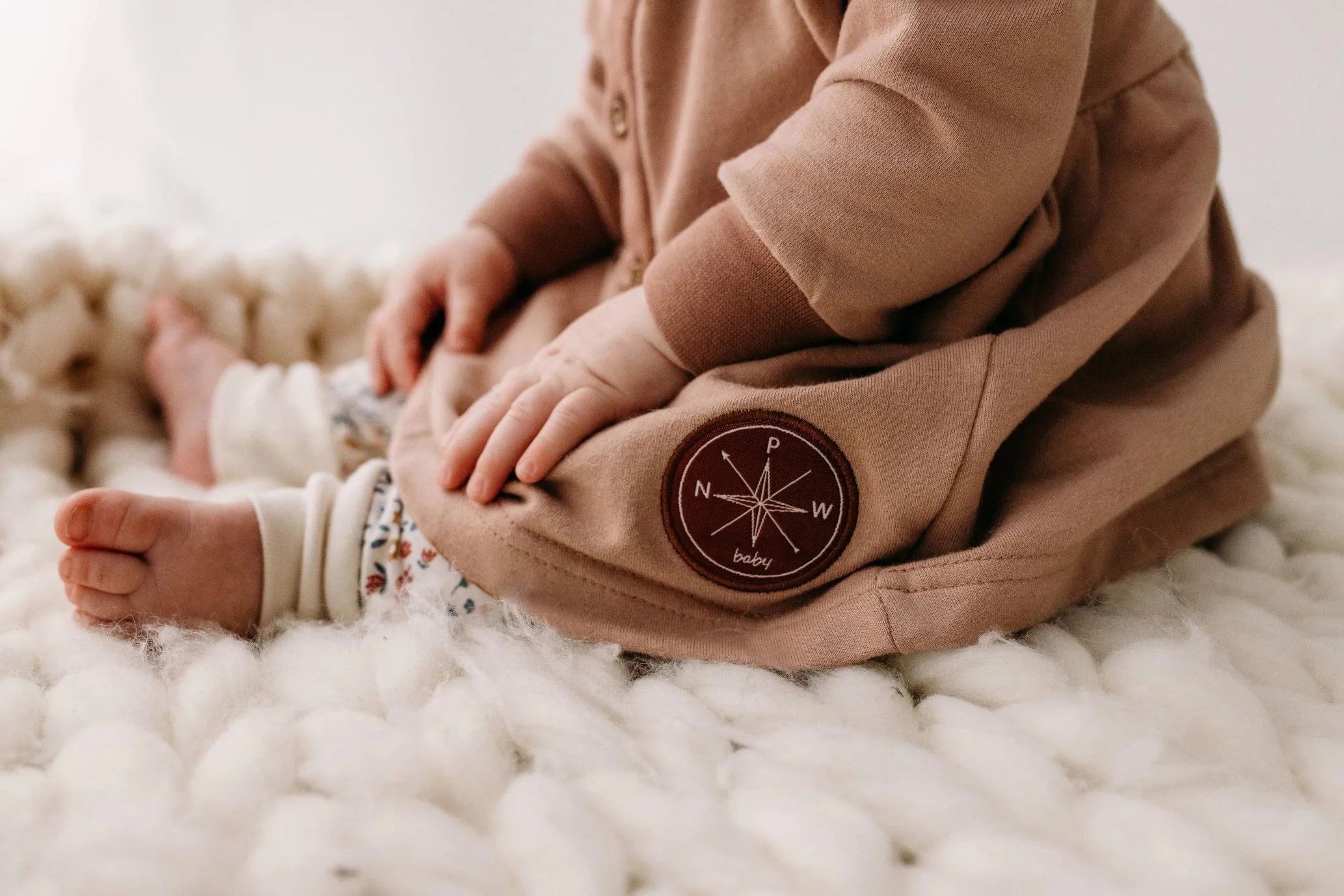 PNW Baby Button Dress - Rose