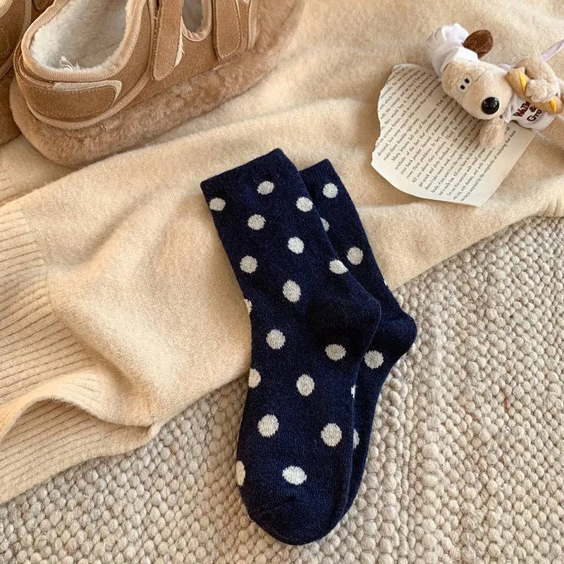 Polka Dot Wool Socks