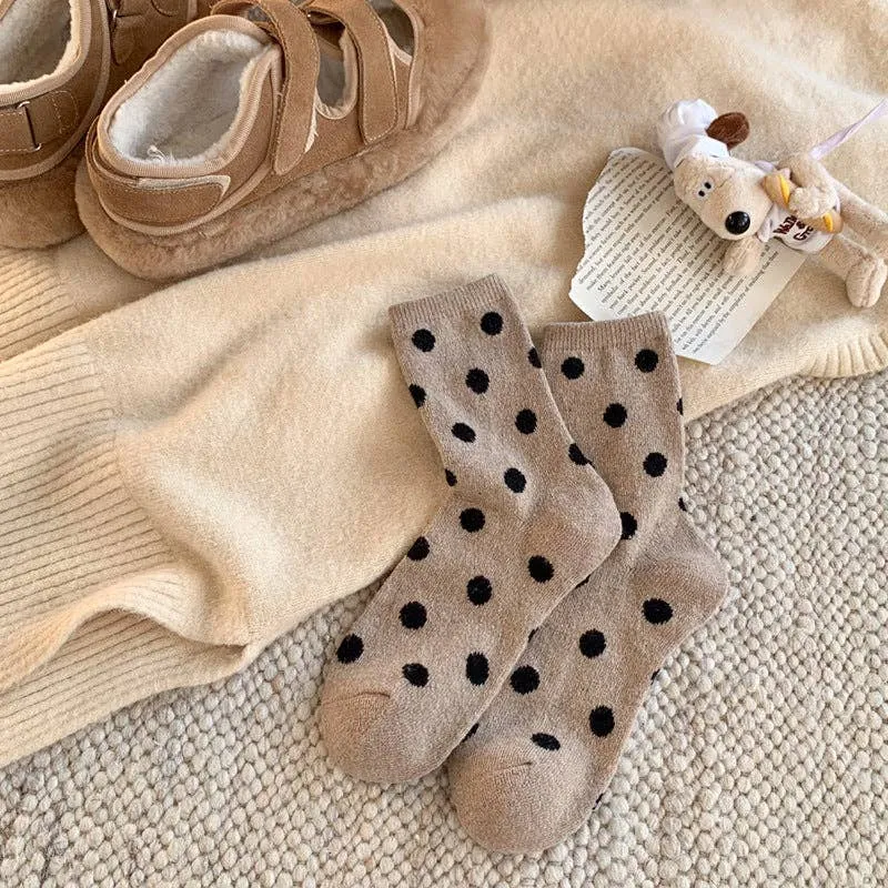 Polka Dot Wool Socks