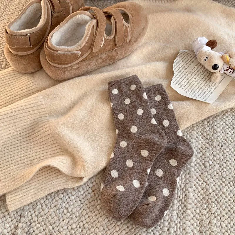 Polka Dot Wool Socks