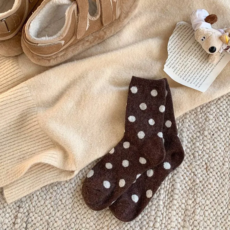 Polka Dot Wool Socks