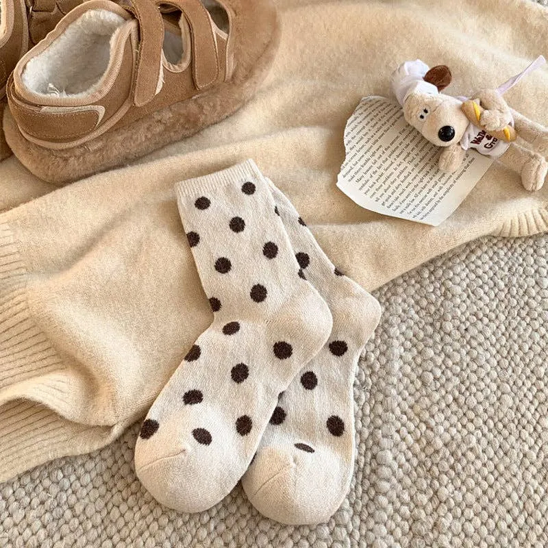Polka Dot Wool Socks
