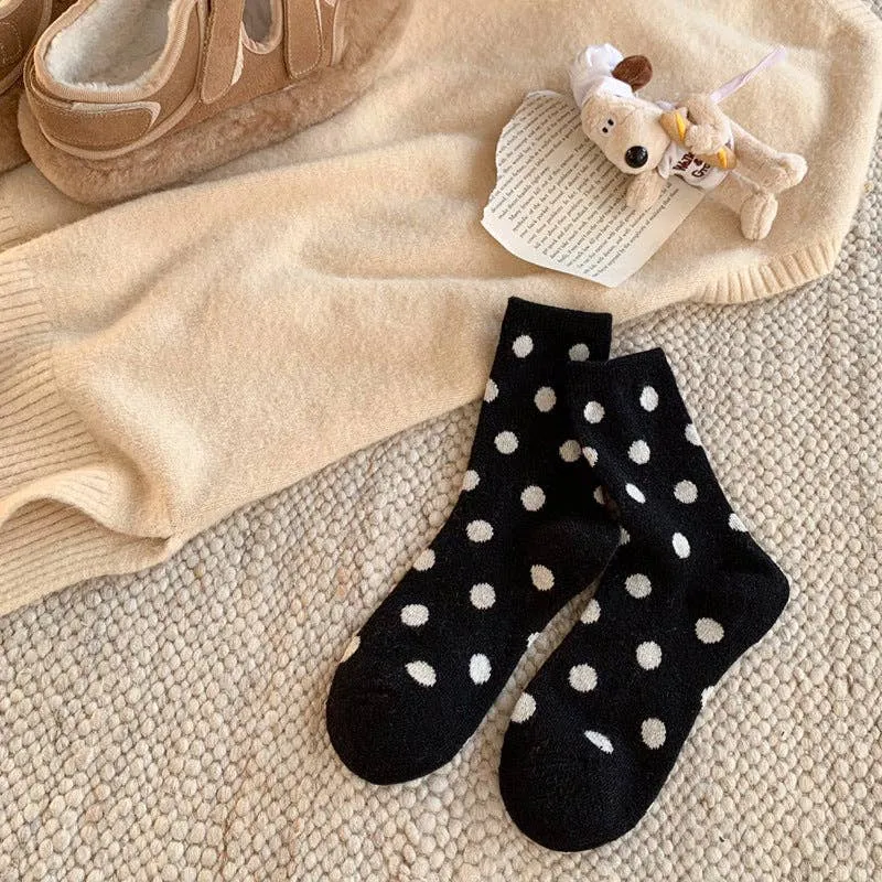 Polka Dot Wool Socks