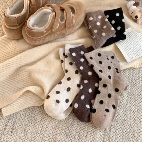 Polka Dot Wool Socks