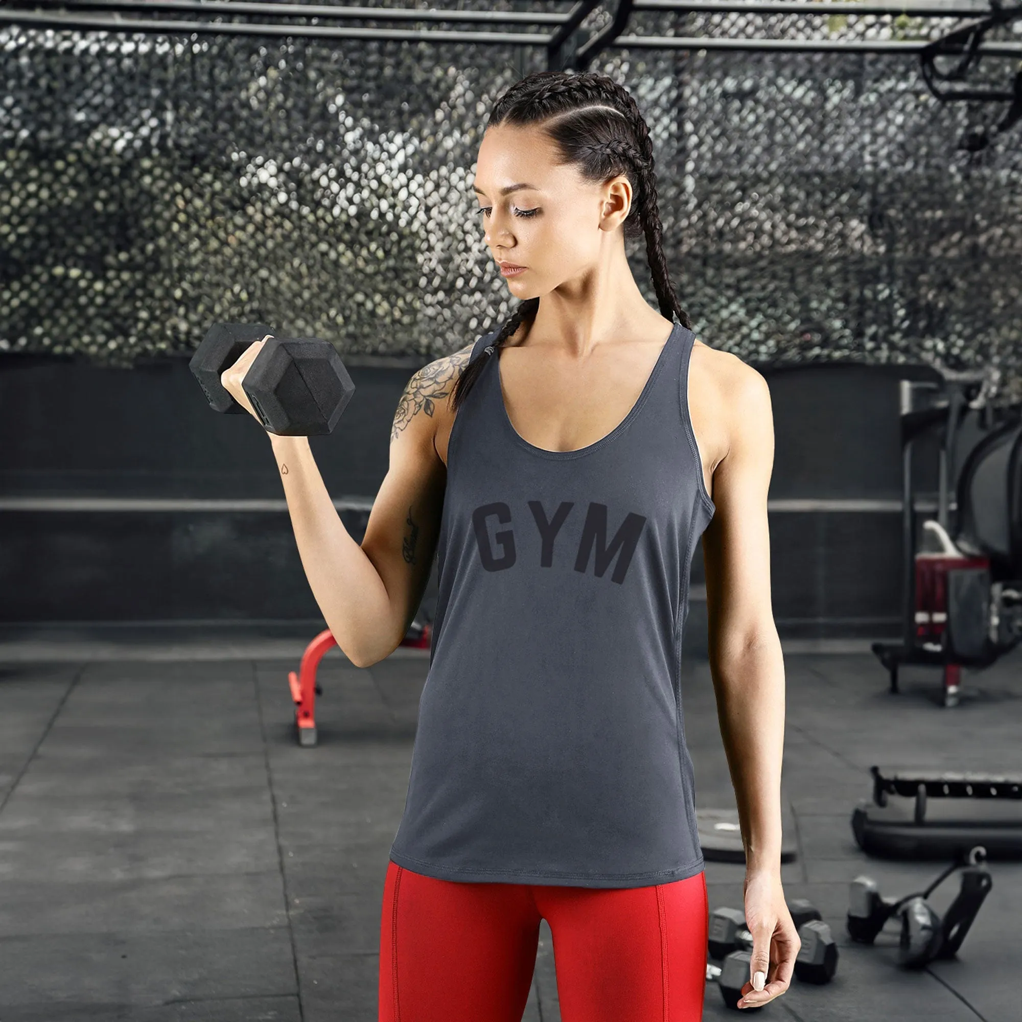 Polo Athletica Women's Gym Printed Activewear Tank Top