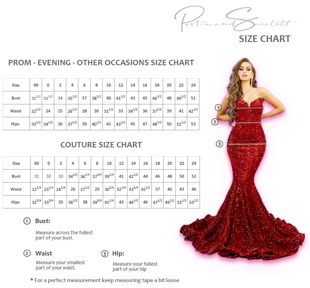 Portia & Scarlett PS22350 Sequin Fit-n-Flare One Shoulder Dress with Open Back