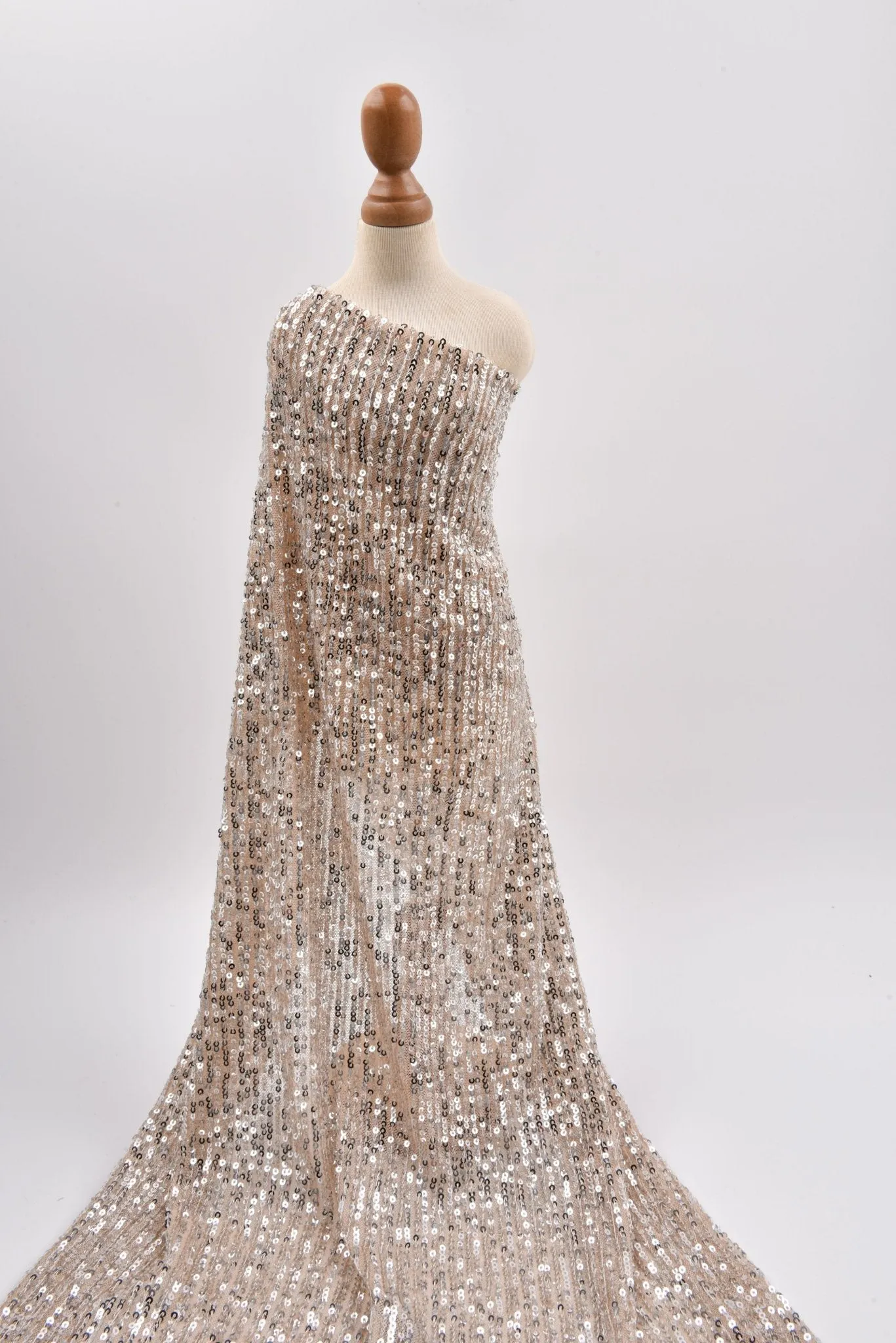Premium All Over Sequins Mesh Stretch Fabric, cocktail/party dress  - 6591