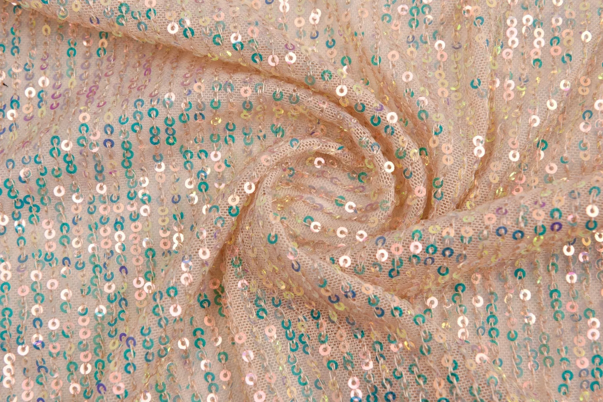 Premium All Over Sequins Mesh Stretch Fabric, cocktail/party dress  - 6591