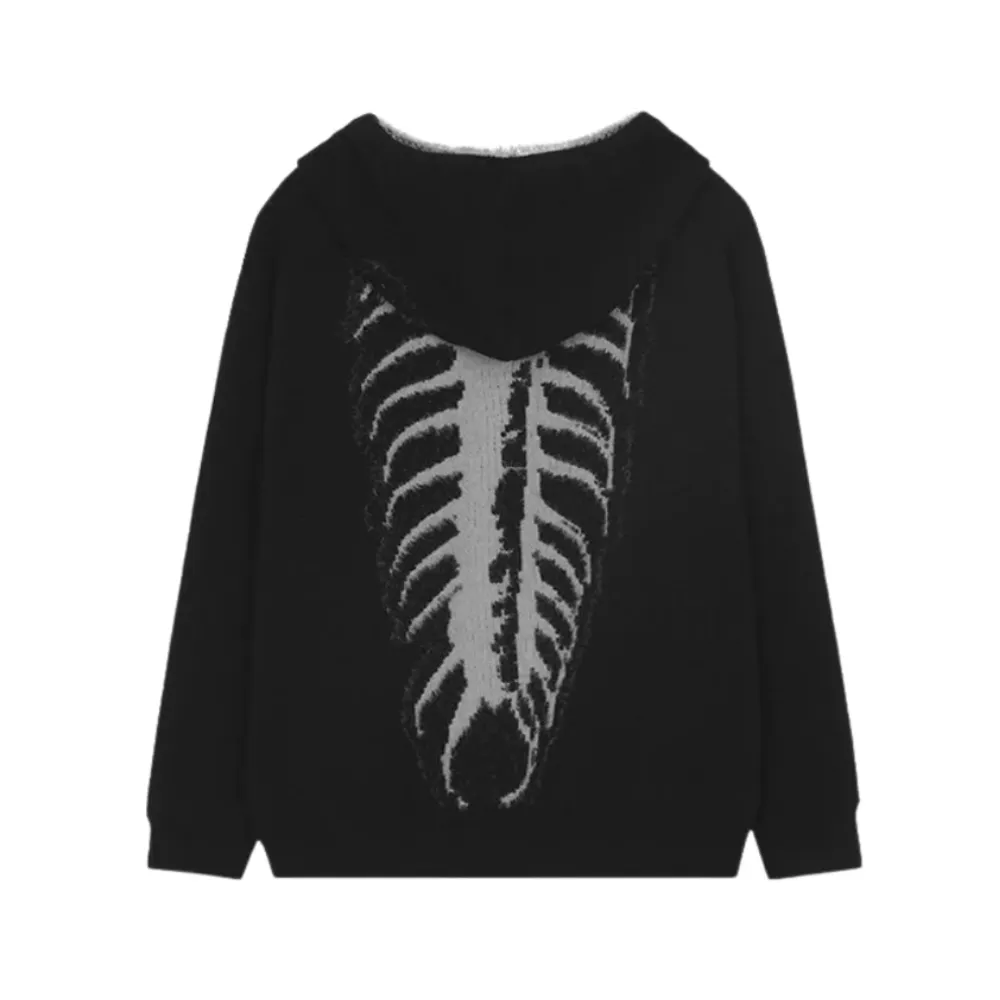 "High Street Skull Patchwork" Hoodie