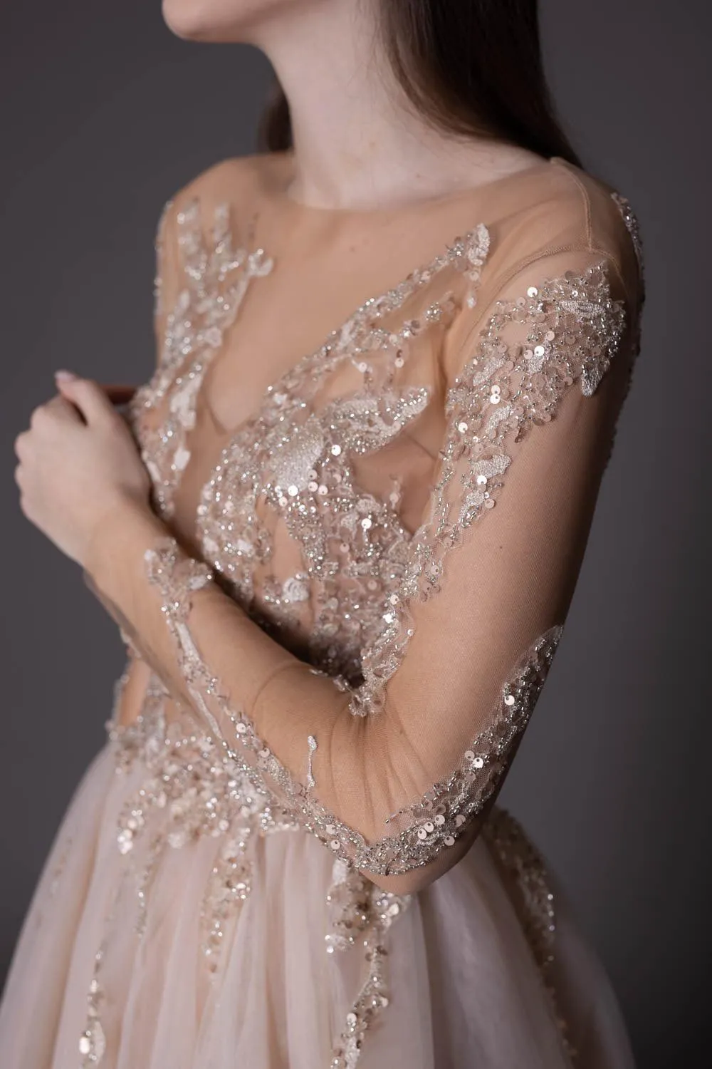 Romantic Gown in Gold - In Stock