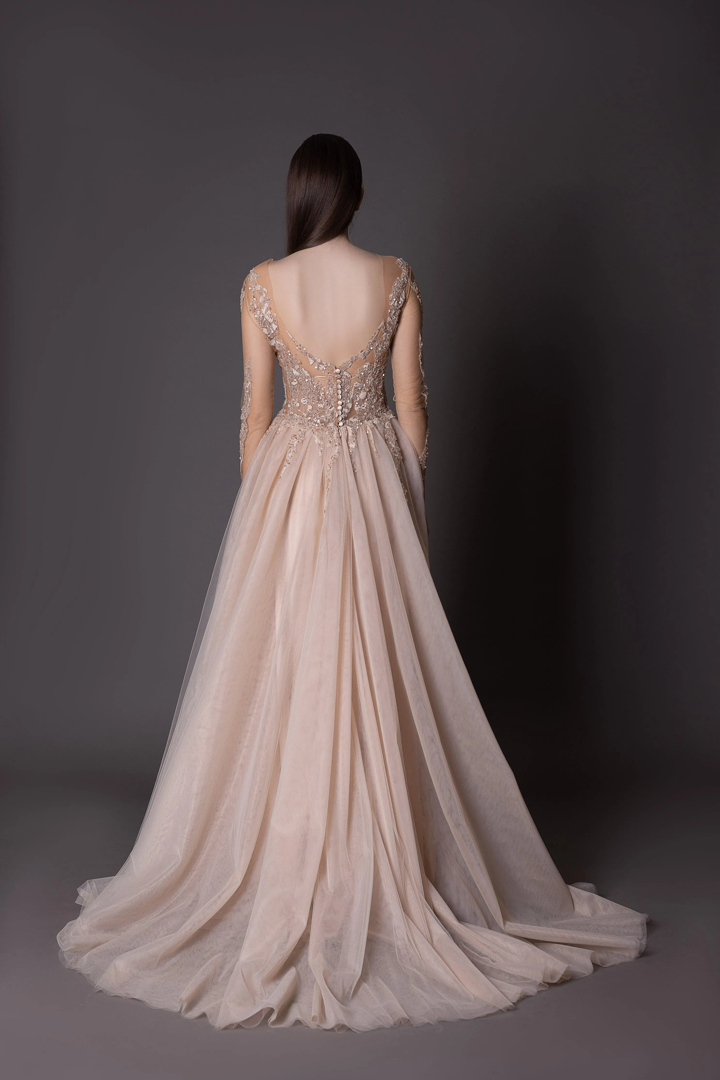 Romantic Gown in Gold - In Stock