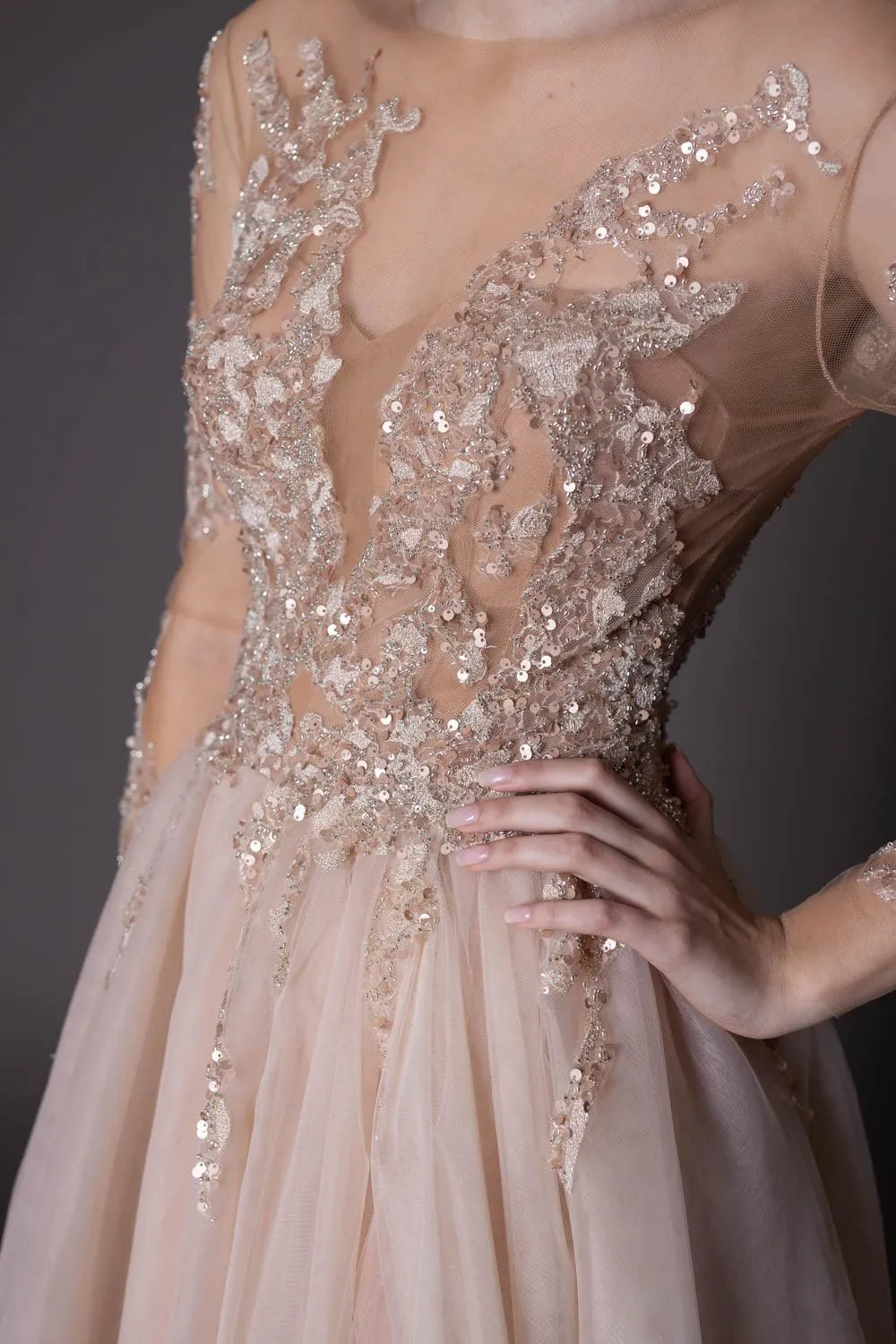 Romantic Gown in Gold - In Stock
