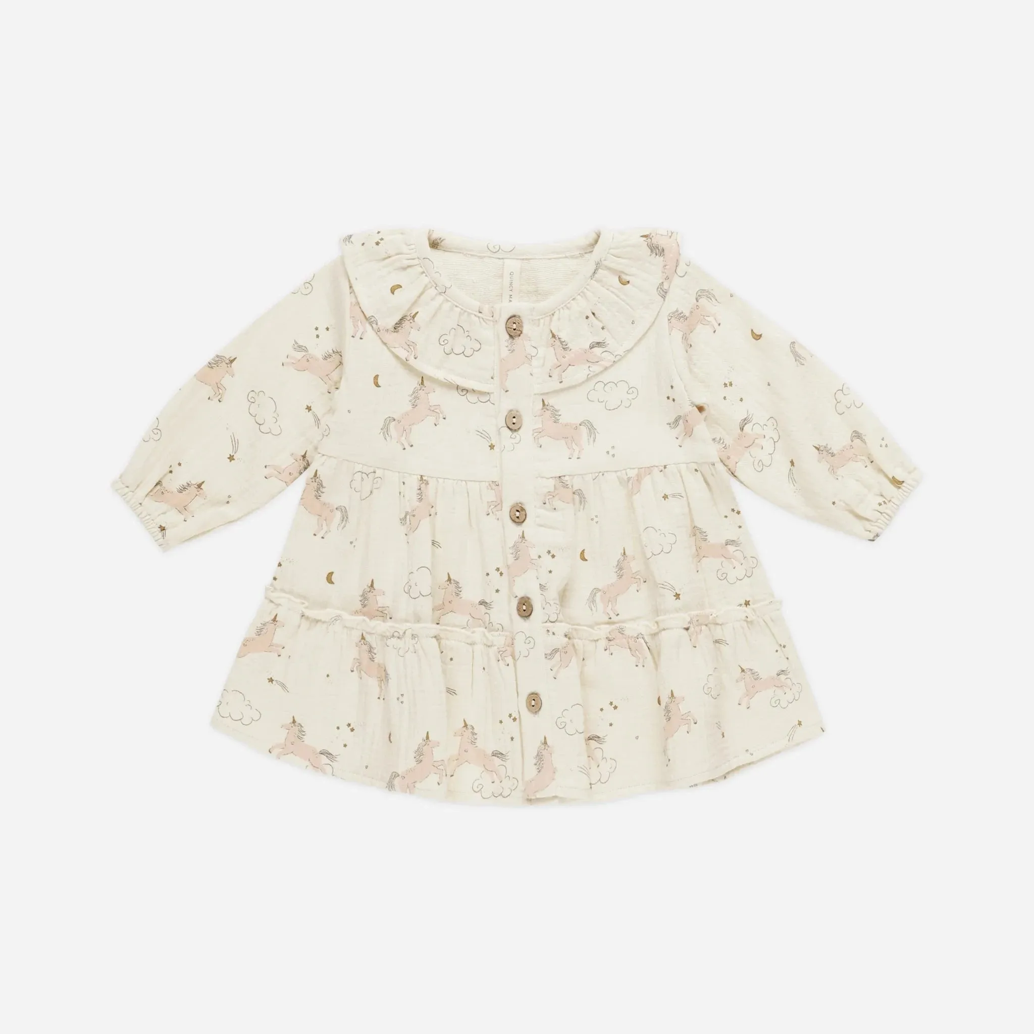 Ruffle Collar Button Dress