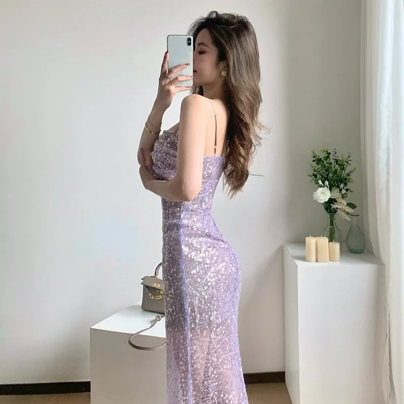 Shiny Sequin Tulle Dress