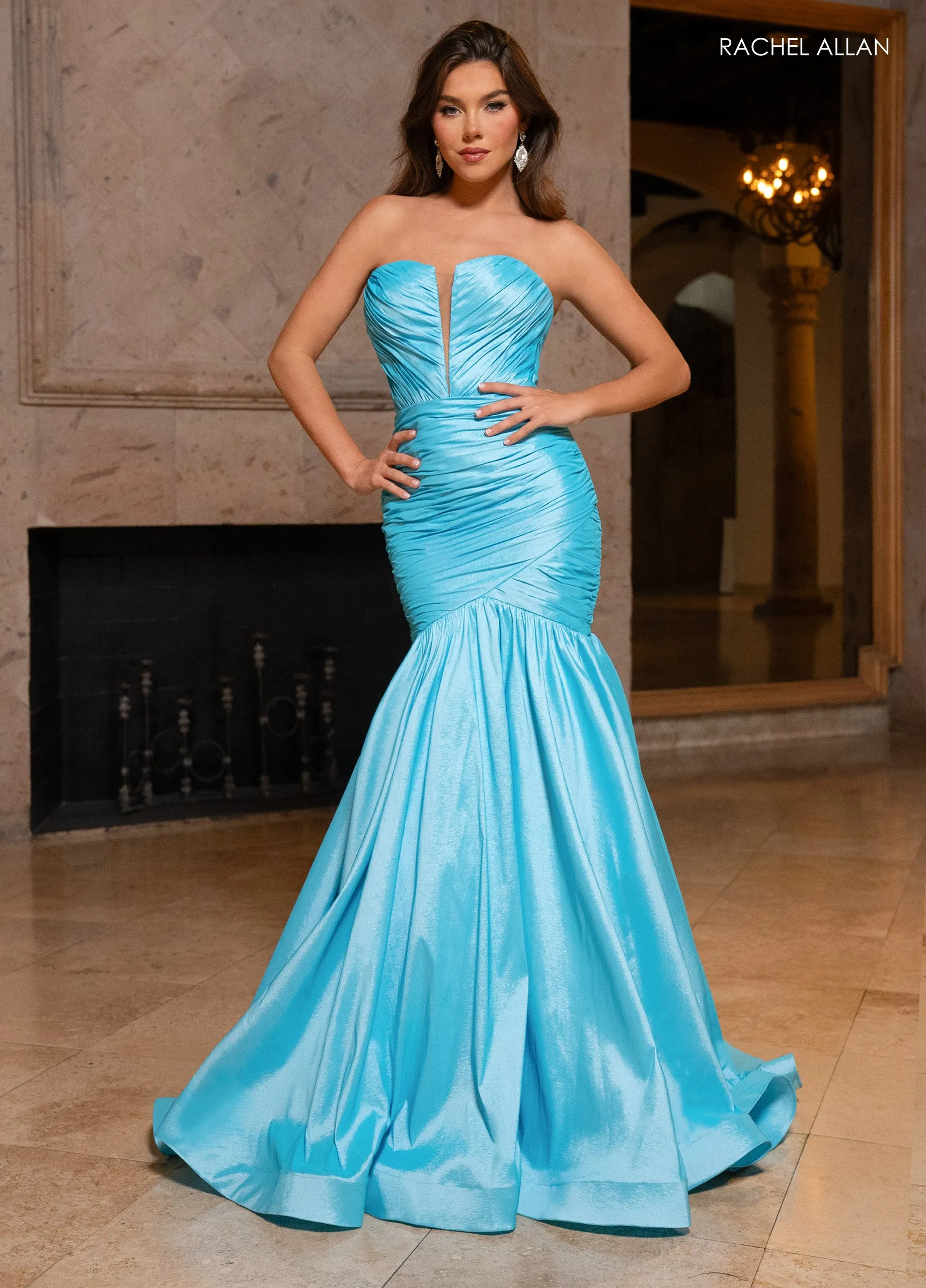 Taffeta Strapless Mermaid Dress by Rachel Allan 70792