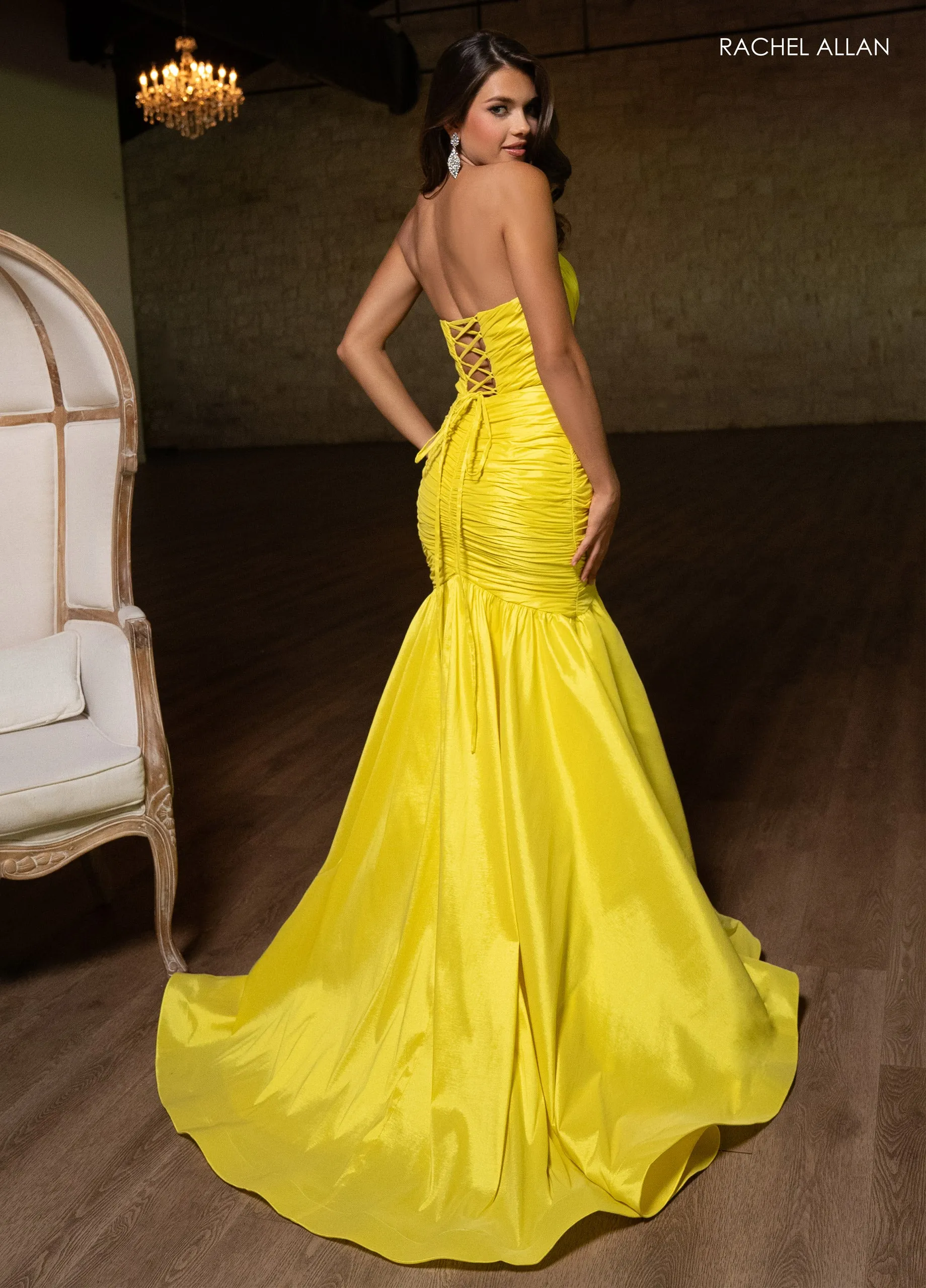 Taffeta Strapless Mermaid Dress by Rachel Allan 70792