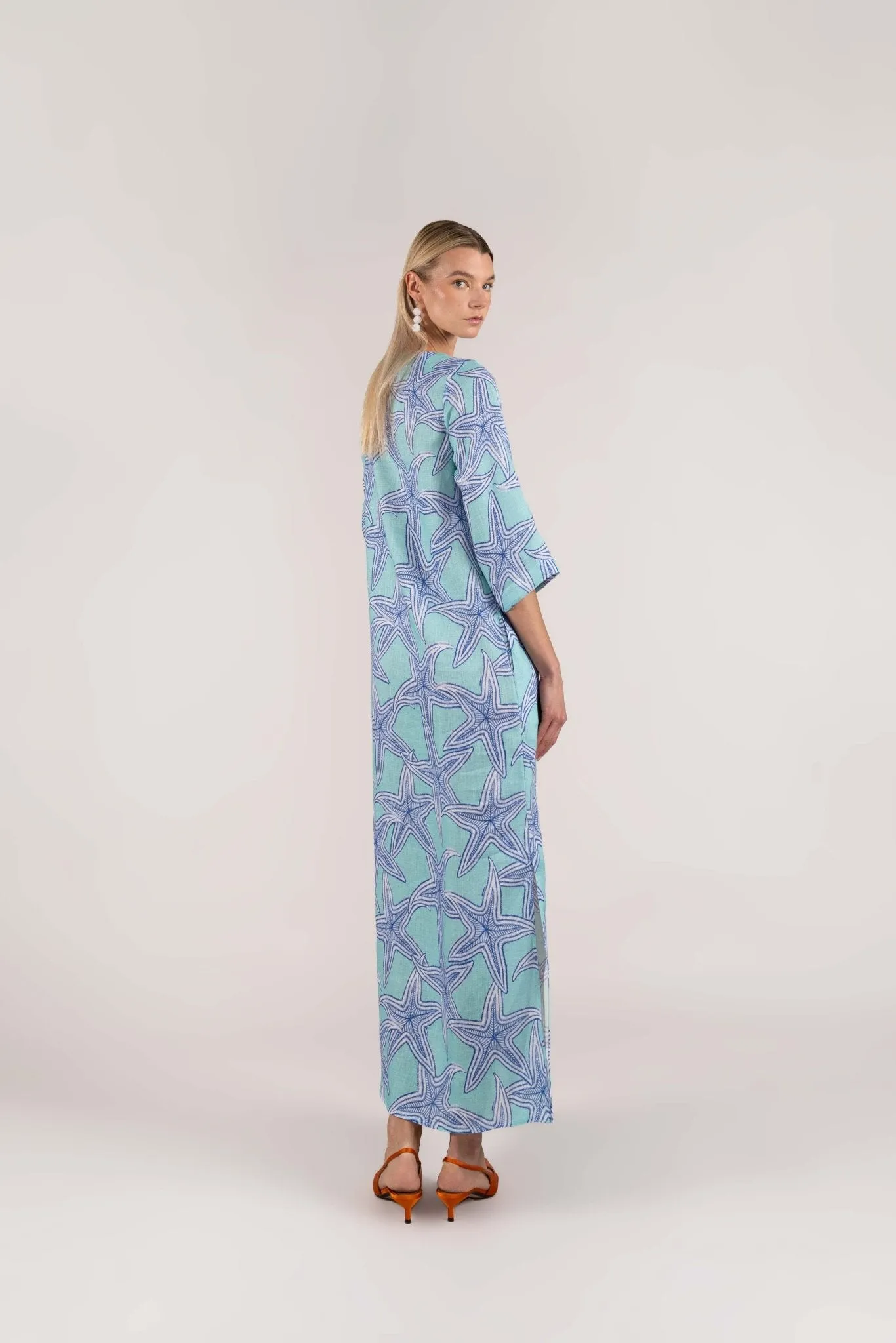 turquoise star stelle kaftan