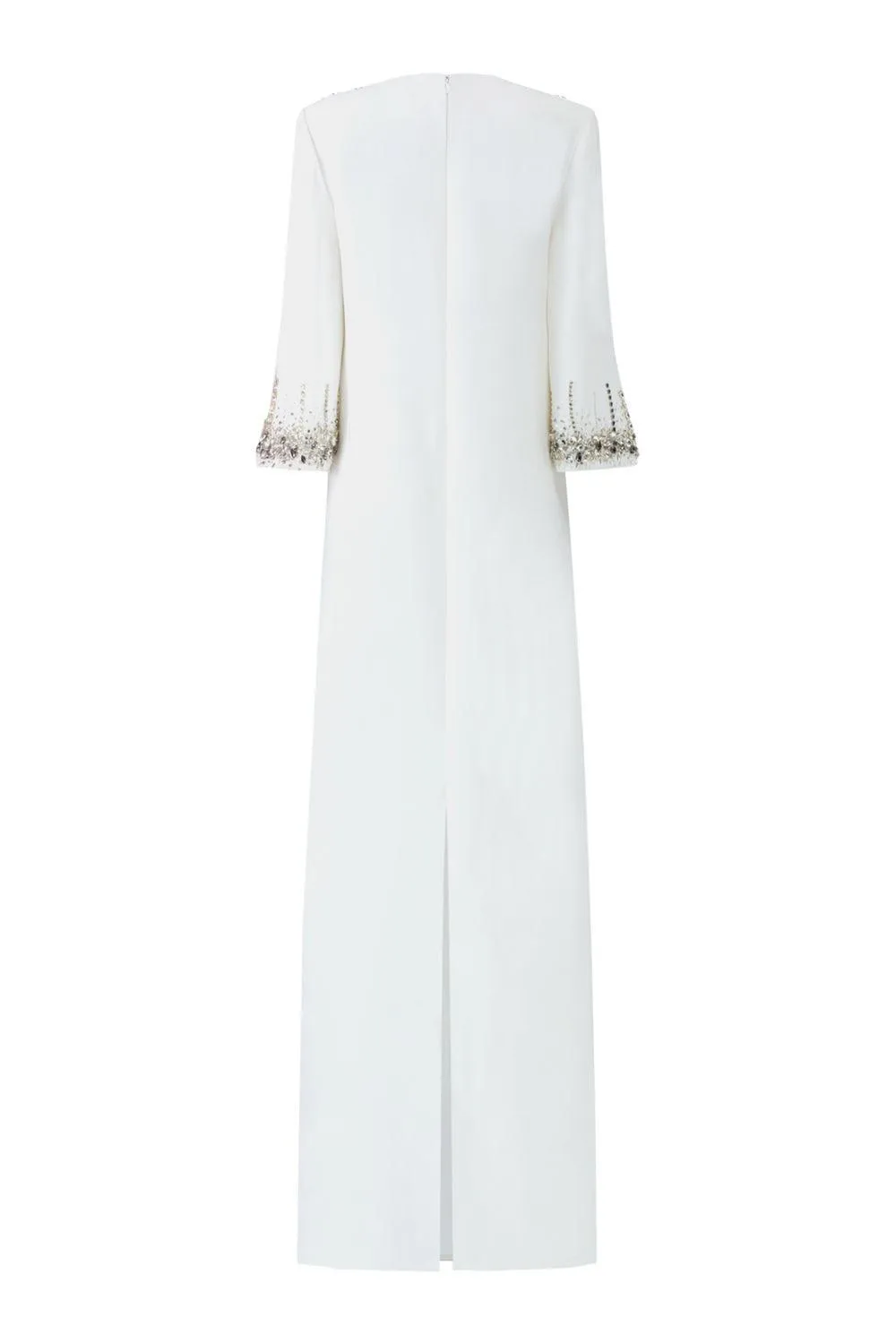 Wayfarer Straight Round Neck Velvet Floor Length Dress